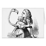 Alice trying to play croquet with a flamingo cards