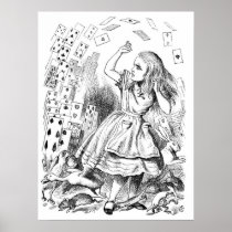 Alice with Cards Posters