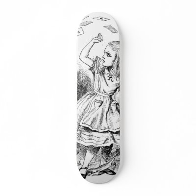 Alice with Cards Custom Skateboard by looking_glass
