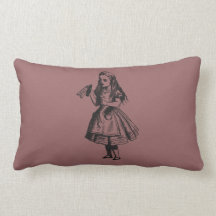 Alice with "Drink Me" Bottle Pillows