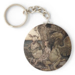 Alice with the Gryphon and the Mock Turtle Keychain