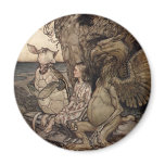 Alice with the Gryphon and the Mock Turtle Magnet