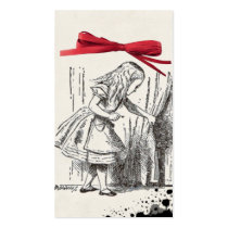 alice wonderland gift tag business cards
