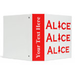 Alice Word Play in Red binders