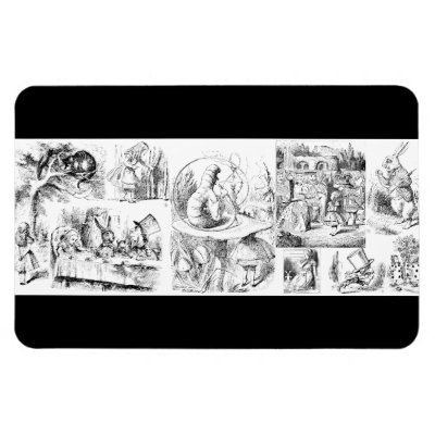 Alice's Adventures in Wonderland Rectangular Magnet by JKcoder