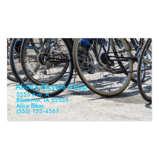 Alice's Bicycle Shop Business Cards
