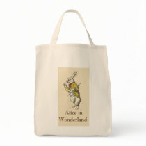 Alice's pocket watch rabbit 0100 tote bags