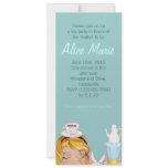 Alice's Tea Party Baby or Bridal Shower Blue Invite