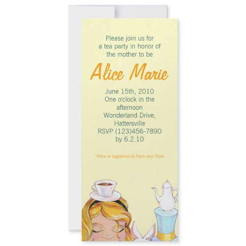 Alice's Tea Party Shower or Birthday Invitation invitation
