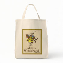 Alice's white rabbit 0100 tote bag