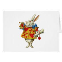 ALICE'S WHITE RABBIT GREETING CARDS