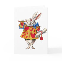 ALICE'S WHITE RABBIT IN WONDERLAND GREETING CARDS