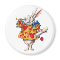 ALICE'S WHITE RABBIT IN WONDERLAND REFRIGERATOR MAGNET