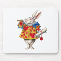 ALICE'S WHITE RABBIT IN WONDERLAND MOUSE PADS