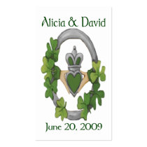 Alicia & David Vertical Wedding Cards business cards