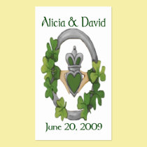 Alicia & David Vertical Wedding Cards business cards