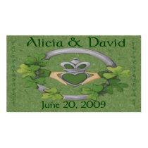 Alicia & David's Wedding Cards (Green) business cards by irishcountry Alicia & David's Wedding Cards (Green) business cards