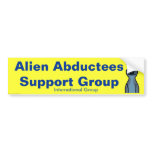Alien Abductees Support Group - Customized Bumper Sticker