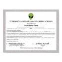 Alien Abduction Certificate posters by CyberGenie Alien Abduction Certificate posters