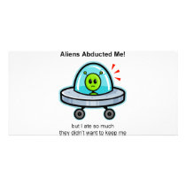 Alien Abduction Customized Photo Card