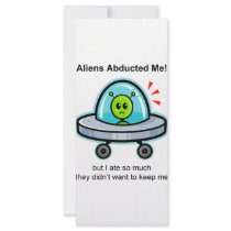Alien Abduction Custom Rack Cards