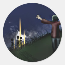 Alien Abduction Stickers