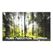 Alien Abduction Survivor Rectangle Sticker
