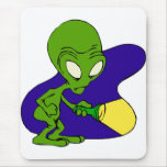 Alien Afraid of the Dark Mouse Pad