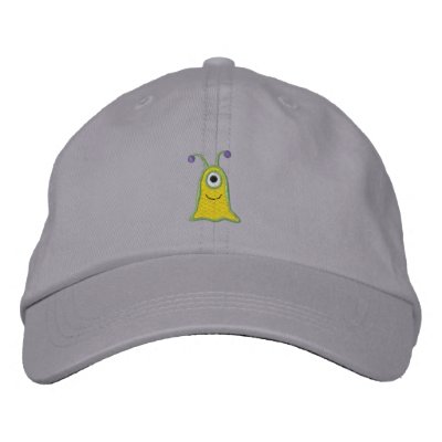 Alien Alone Embroidered Baseball Caps by vektorkraft