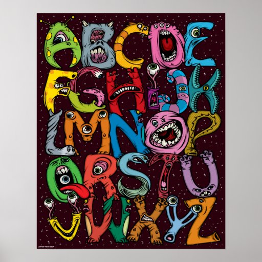 Alien Alphabet Posters