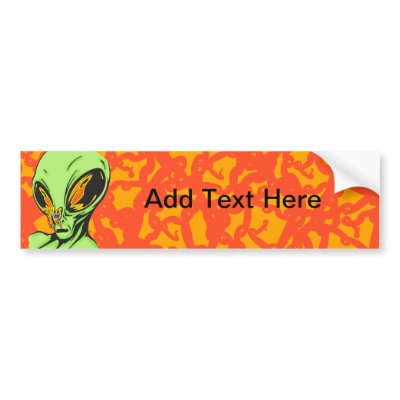 Alien and Butterfly Bumper Stickers by sagart1952