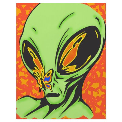 Alien and Butterfly Flyer Design by sagart1952
