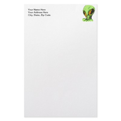 Alien and Butterfly Stationery by sagart1952