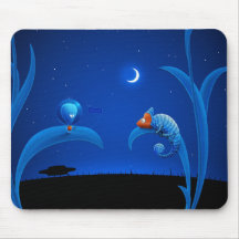 Alien and Chameleon Mouse Pad