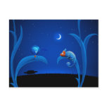 Alien and Chameleon Postcard
