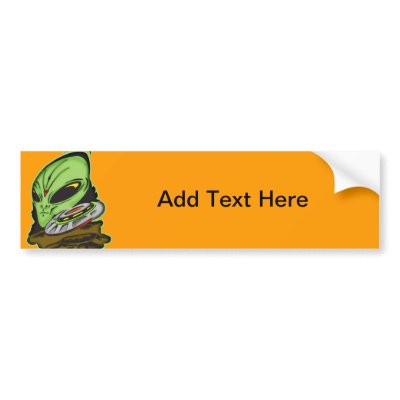 Alien and Flying Saucer UFO Bumper Stickers by sagart1952