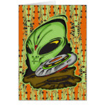 Alien and Flying Saucer UFO Card