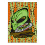 Alien and Flying Saucer UFO Card