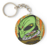 Alien and Flying Saucer UFO Key Chain