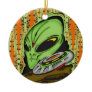 Alien and Flying Saucer UFO Christmas Tree Ornament