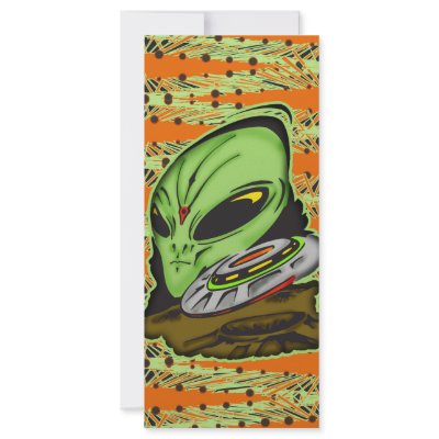 Alien and Flying Saucer UFO Rack Cards by sagart1952