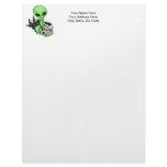 Alien and Human Skull Customized Letterhead