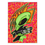 Alien And Laser Gun Cards