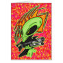 Alien And Laser Gun Card