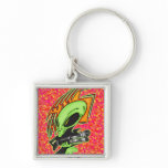 Alien And Laser Gun Keychain