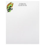 Alien And Laser Gun Letterhead Template