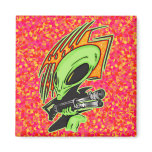 Alien And Laser Gun Magnet