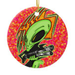 Alien And Laser Gun Christmas Tree Ornament
