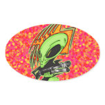 Alien And Laser Gun Stickers