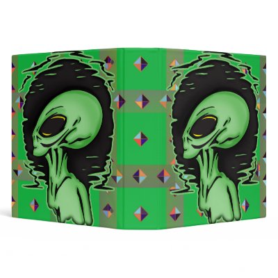 Alien and Planet 3 Ring Binder by sagart1952